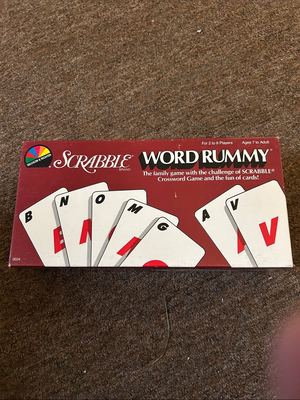 Vintage 1987 Selchow & Righter Scrabble Word Rummy Card Game - Crossword/Cards.